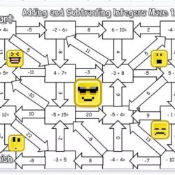 Adding and subtracting integers answer key