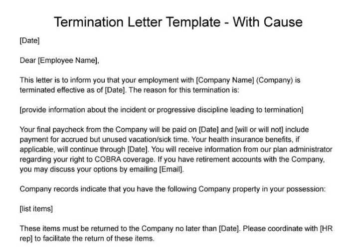 Letter termination