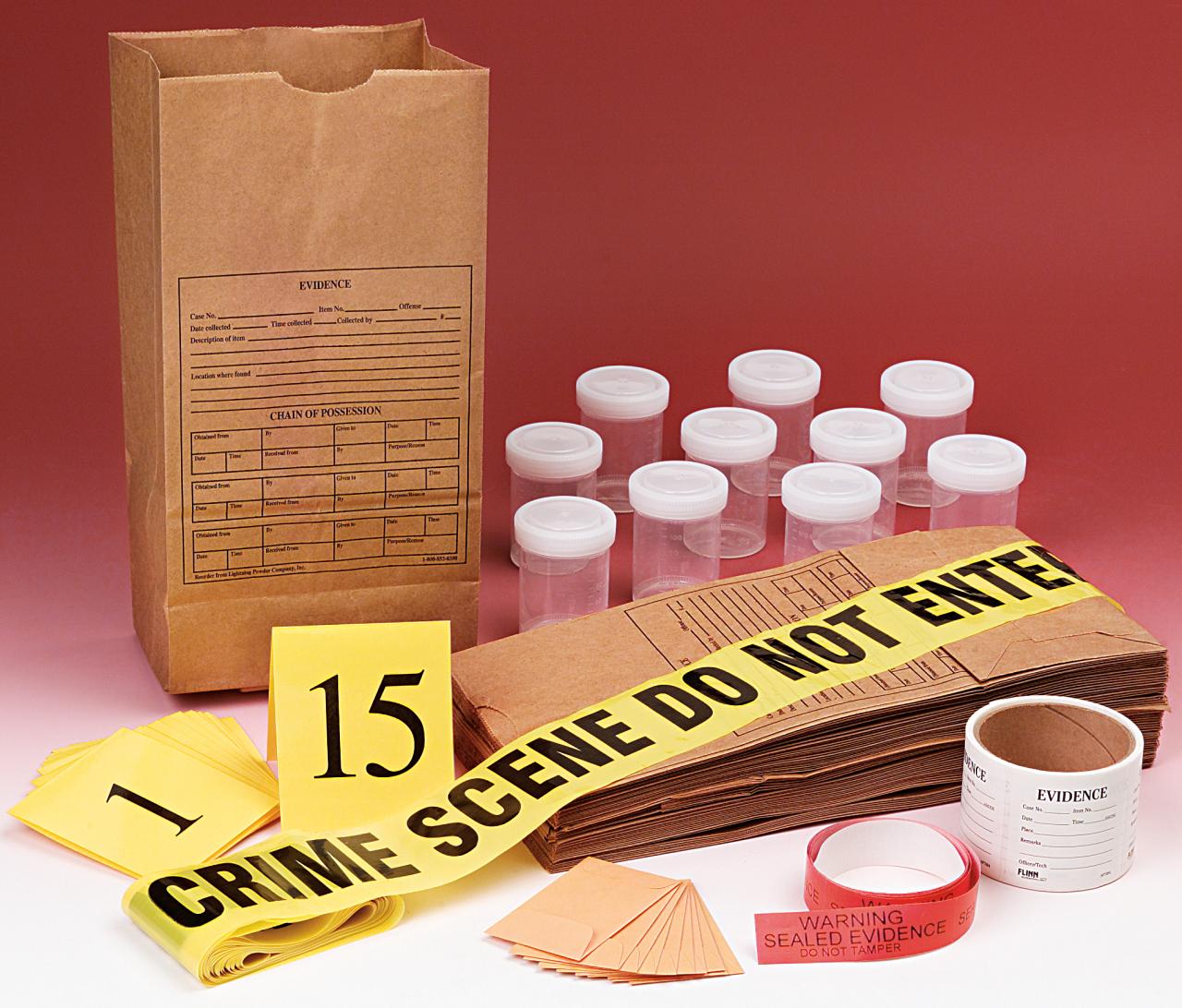 An initial-response field kit does not contain evidence bags